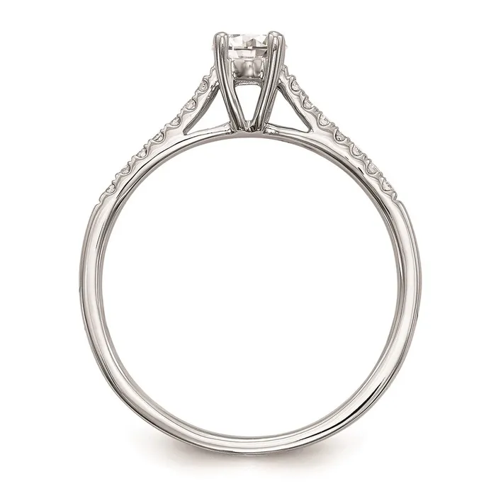 14K White Gold Complete Real Diamond PromiseEngagement Ring Goldiacom Rings
