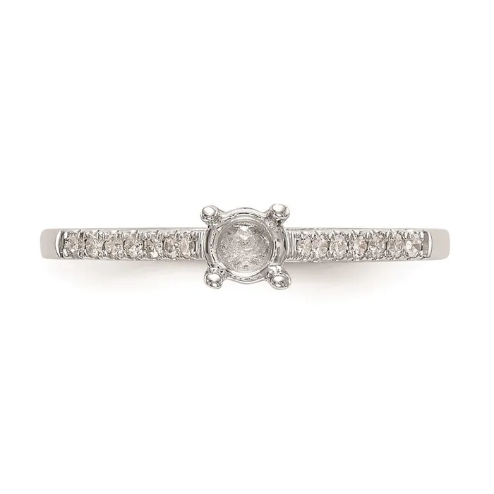 14K White Gold Complete Real Diamond PromiseEngagement Ring Goldiacom Rings