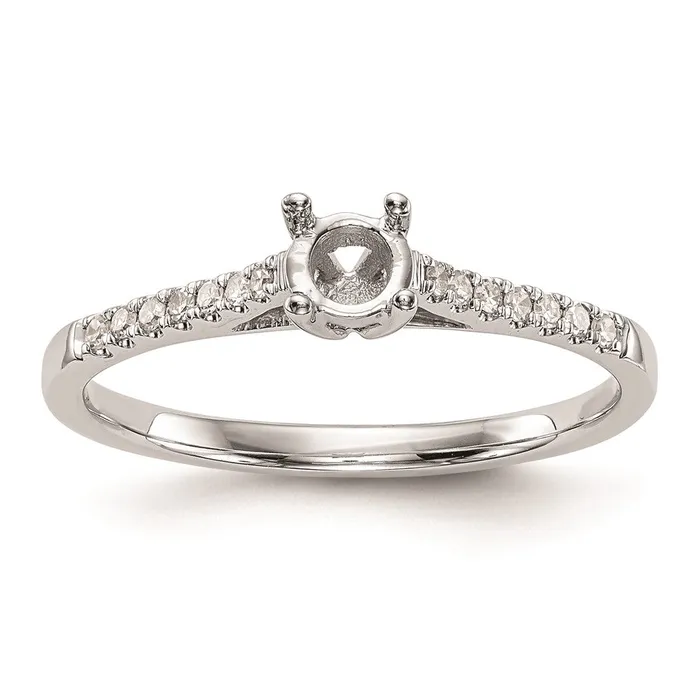 14K White Gold Complete Real Diamond PromiseEngagement Ring Goldiacom Rings