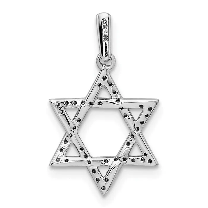 14k White Gold Diamond Star of David Pendant Goldiacom Necklaces