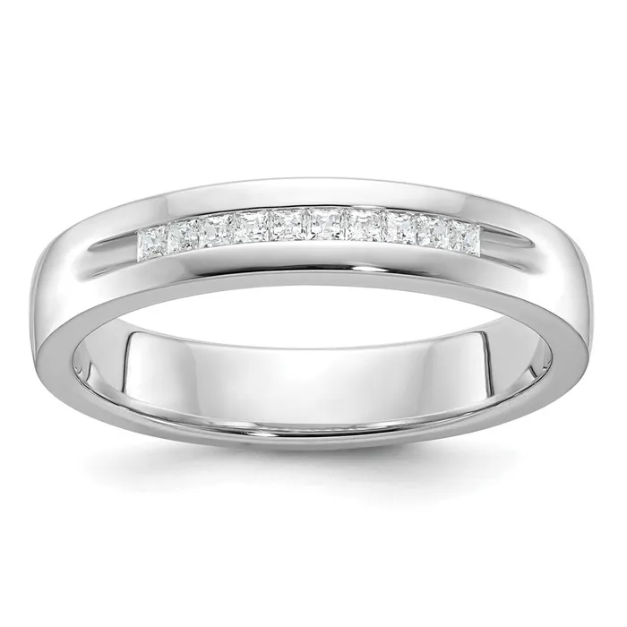 14k White Gold Mens 14 carat Diamond Complete Ring Goldia Rings
