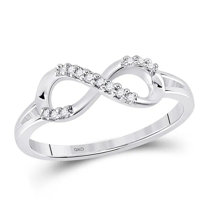14k White Gold Round Diamond Infinity Ring 112 Cttw Size 8 gndatlanta Rings 14k White Gold Round Diamond Infinity Ring 112 Cttw Size 8 gndatlanta Rings