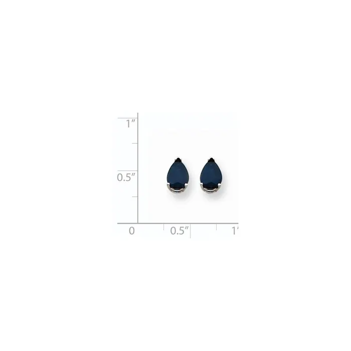 14k White Gold Sapphire Earrings Goldia Earrings