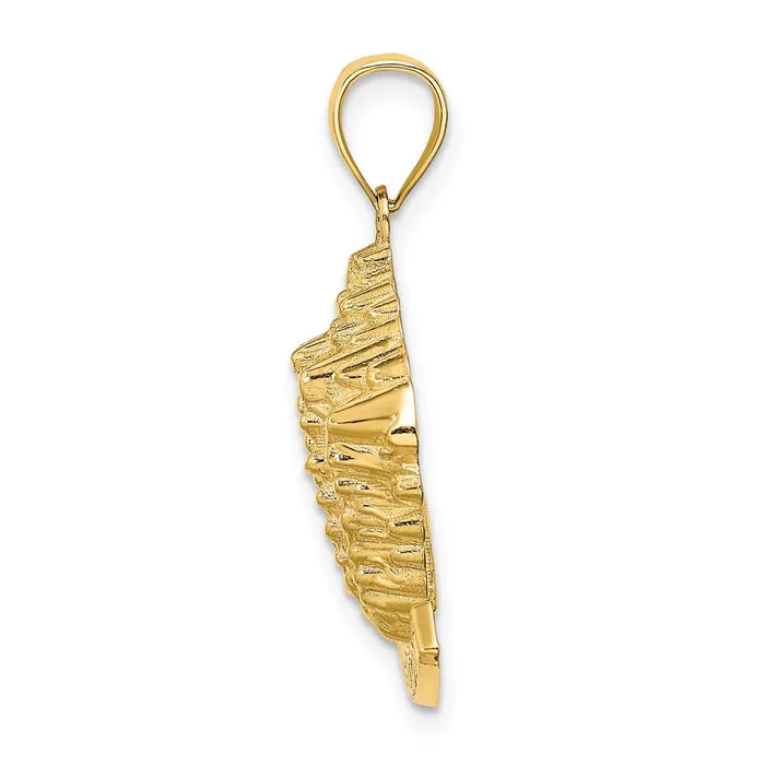 14k Yellow Gold AVALON Conch Shell Charm Goldia Charm Necklaces