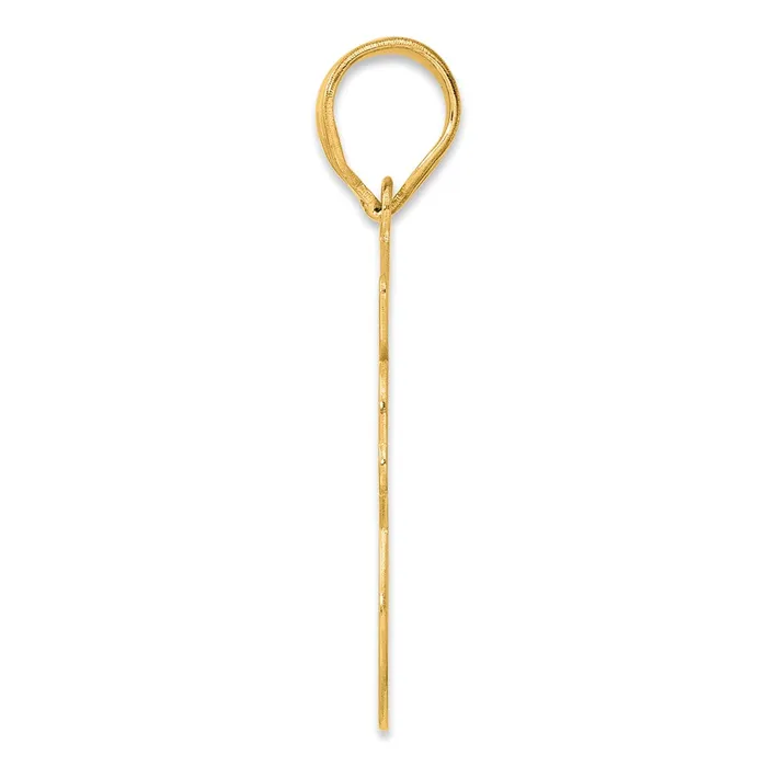 14k Yellow Gold Brushed Border Script Number 48 Pendant Goldia PreStyled Sets