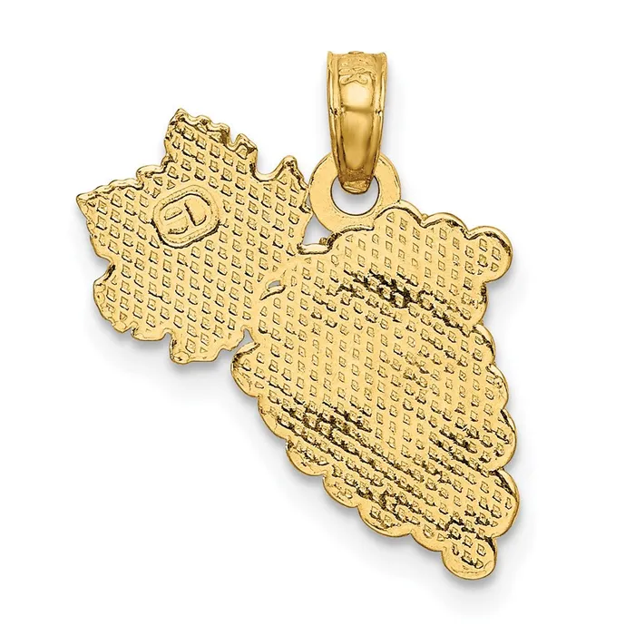 14k Yellow Gold Bunch Of Grapes Charm Goldia Charm Necklaces
