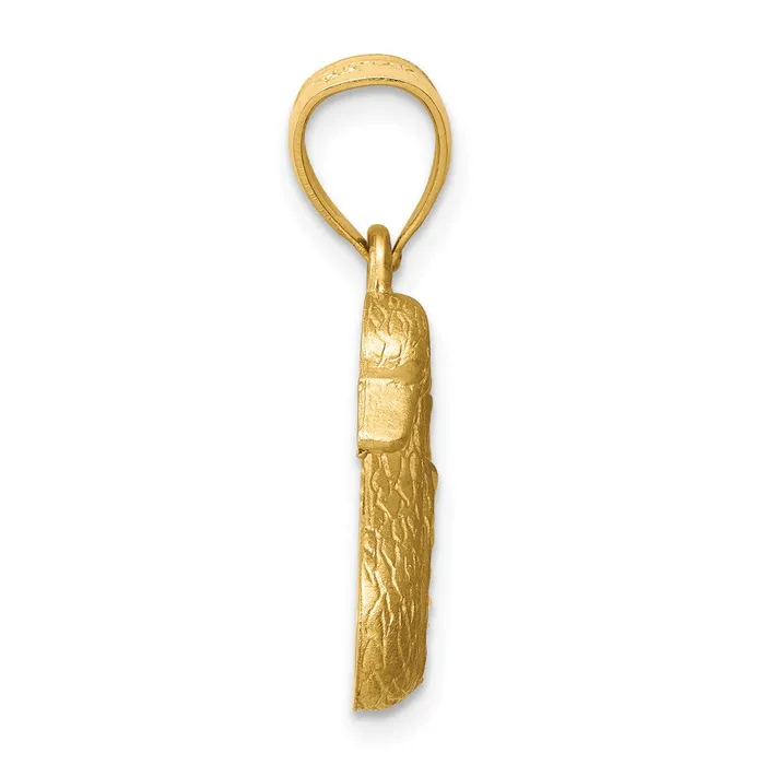 14k Yellow Gold Diamondcut Swan Pendant Goldia Necklaces