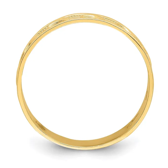 14K Yellow Gold Polished and Textured Dolphin Engraved Thumb Ring Goldia Rings