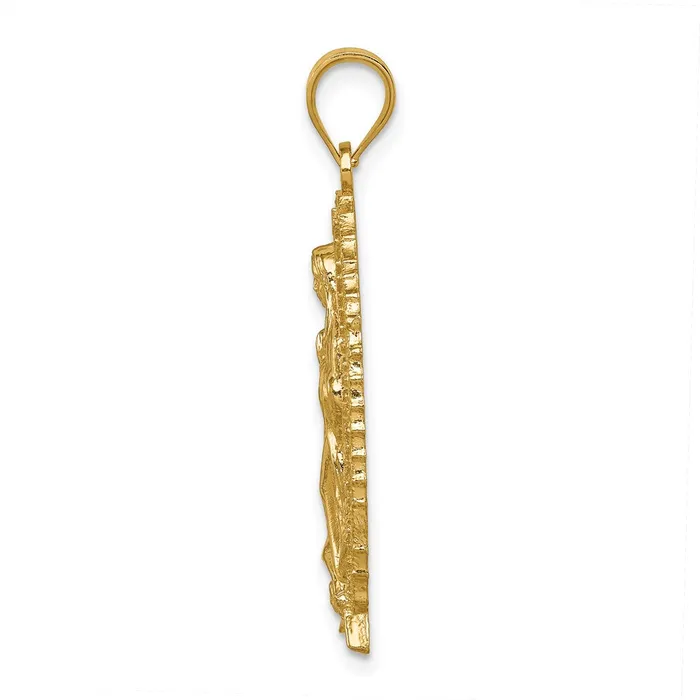 14k Yellow Gold Polished Textured Guadalupe Pendant Goldia PreStyled Sets