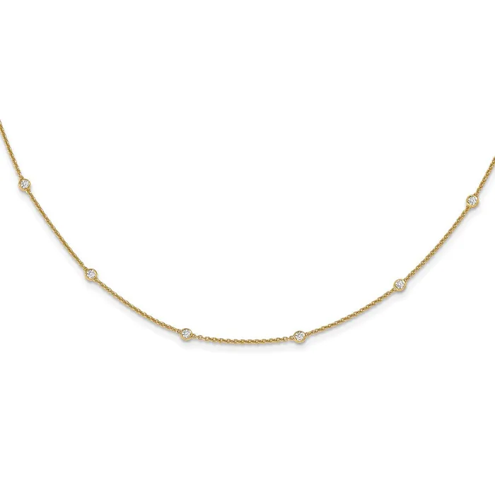 14K Yellow Gold True Origin Lab Grown Real Diamond VSSI D E F Fancy Station Necklace Goldia Necklaces 14K Yellow Gold True Origin Lab Grown Real Diamond VSSI D E F Fancy Station Necklace Goldia Necklaces