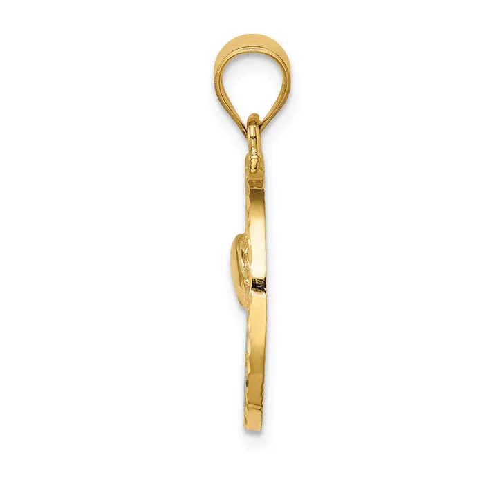 14k Yellow Rhodium Gold White Rhodium Polished Sun Set Pendant Goldia PreStyled Sets