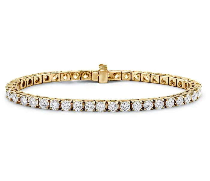 6 ct tw Yellow Gold FourProng Diamond Tennis Bracelet Goldia Bracelets 6 ct tw Yellow Gold FourProng Diamond Tennis Bracelet Goldia Bracelets