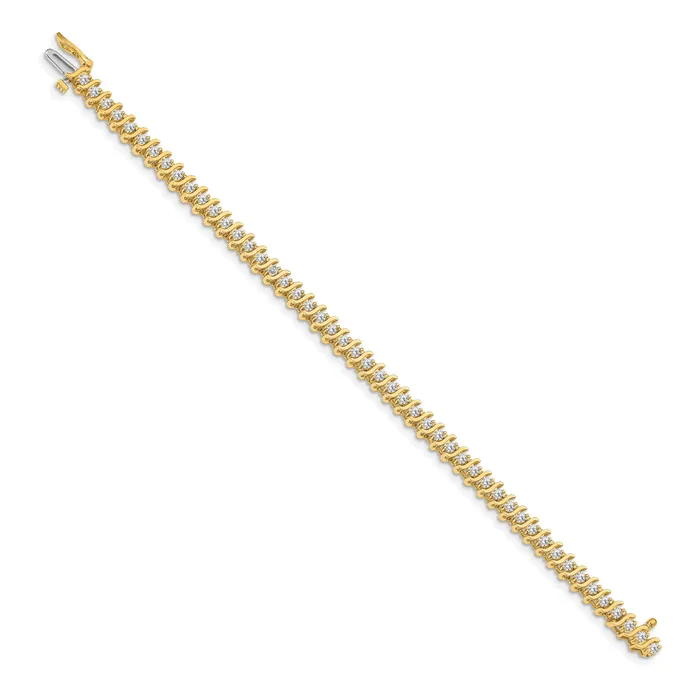 Bracelets Goldia 14k Yellow Gold 1 78 Ct Lab Grown Diamond VSSI G Round Tennis Bracelet
