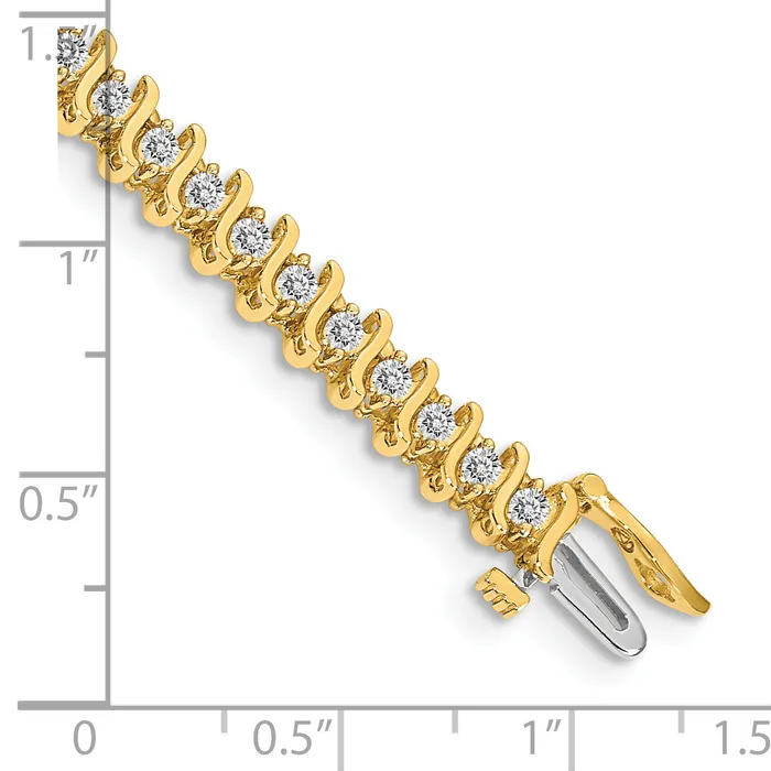 Bracelets Goldia 14k Yellow Gold 1 78 Ct Lab Grown Diamond VSSI G Round Tennis Bracelet