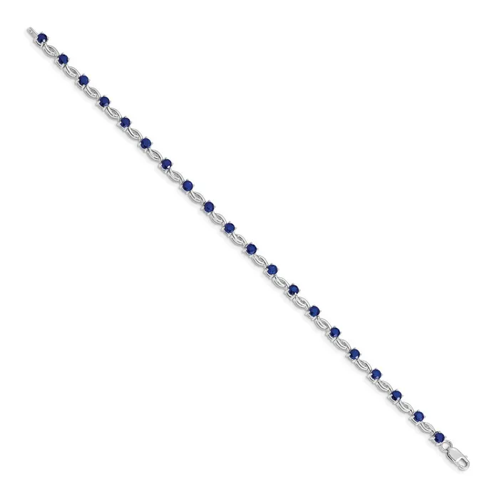 Bracelets goldiaca 14k White Gold Sapphire Bracelet