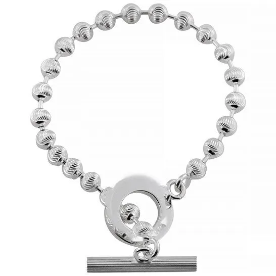 Bracelets JMS always Original Gucci Boule Sterling Silver Stripe Beaded Chain Bracelet