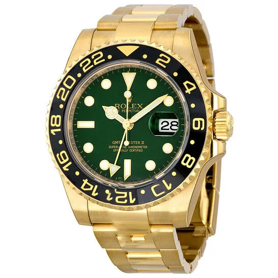 Bracelets JMS always Original Rolex GMT Master II Green Dial 18K Yellow Gold Oyster Bracelet Automatic Mens Watch 116718GSO Bracelets JMS always Original Rolex GMT Master II Green Dial 18K Yellow Gold Oyster Bracelet Automatic Mens Watch 116718GSO