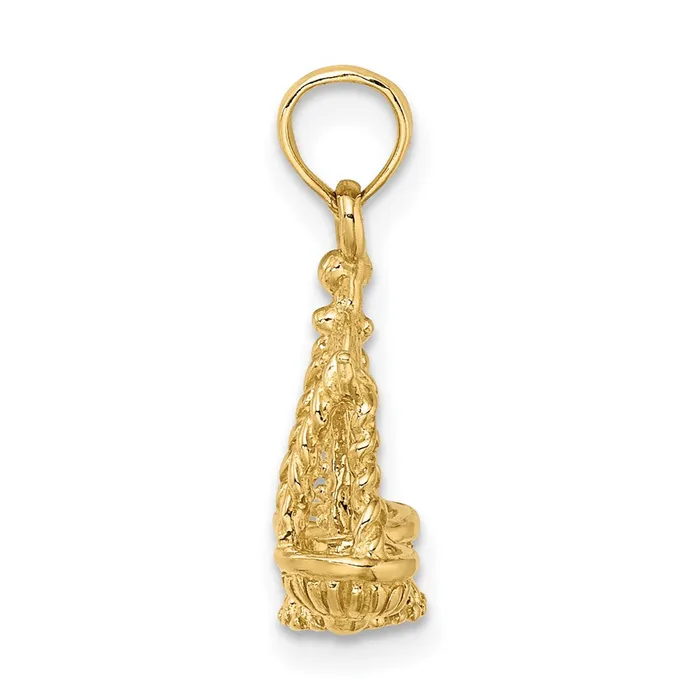 Charm Necklaces 14k Yellow Gold 3D Libra Zodiac Charm Goldia