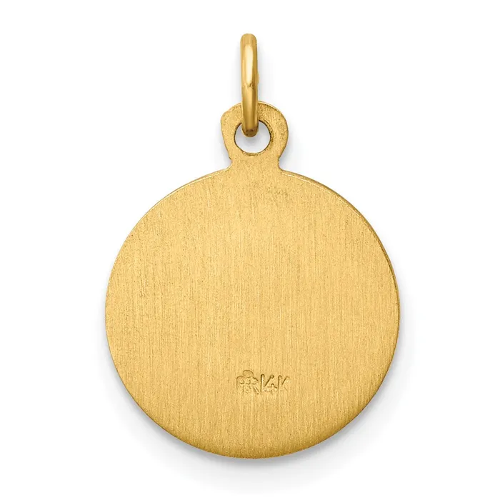 Charm Necklaces 14k Yellow Gold Our Lady of Fatima Medal Charm Goldia
