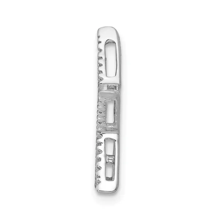 Earrings 14k White Gold Real Diamond Star Chain Slide Goldia