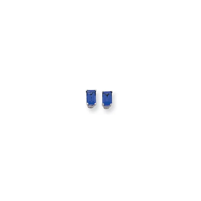 Earrings Goldia 14k White Gold 6x4mm Emerald Cut Tanzanite earring