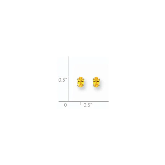 Earrings Goldia 14k White Gold Yellow Sapphire Earrings