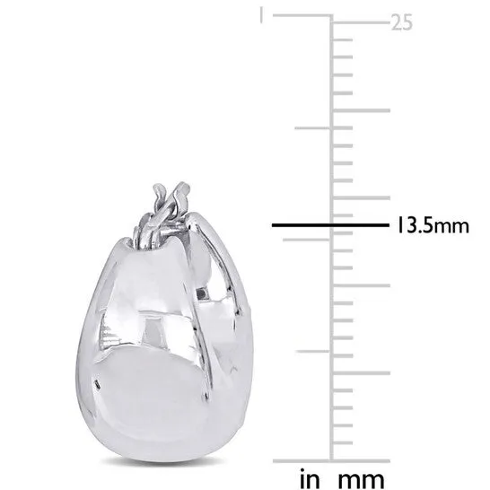 Earrings JMS always Original AMOUR 135mm Wide Huggie Earrings In 14K White Gold Earrings JMS always Original AMOUR 135mm Wide Huggie Earrings In 14K White Gold