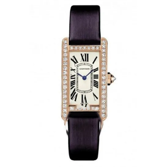 Earrings JMS always Original Cartier Tank Americaine Silver Dial 18k Pink Gold Mens Watch WJTA0002