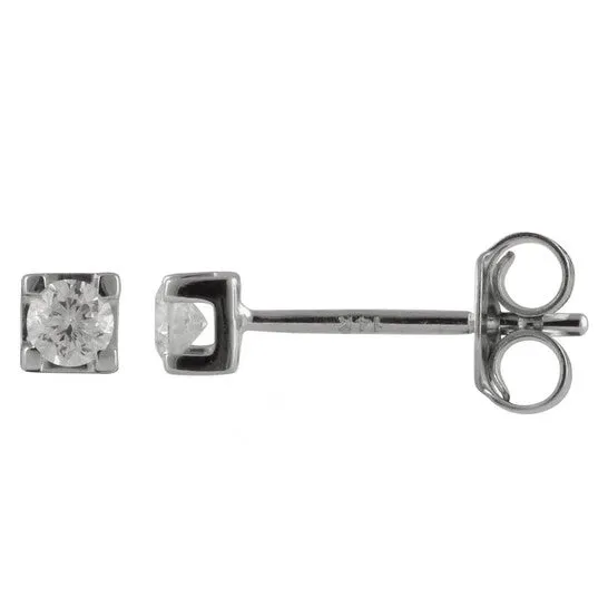 Earrings Original Diamond Muse 016 cttw 14KT White Gold Round Diamond Stud Earrings for Women JMS always