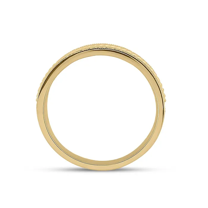 gndatlanta 14k Yellow Gold Round Diamond Wedding Rope Inlay Band Ring 12 Cttw Rings
