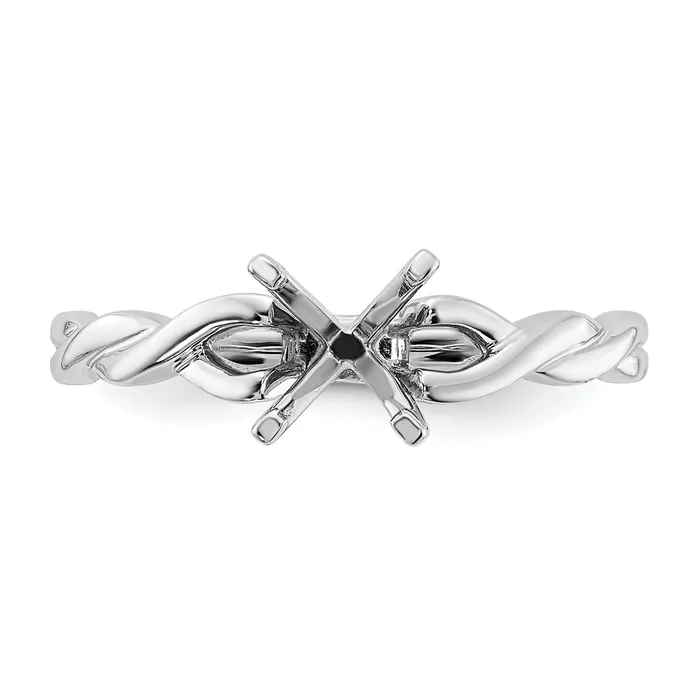 Goldia 125ct CZ Solid Real 14k White Gold Solitaire Engagement Ring Rings