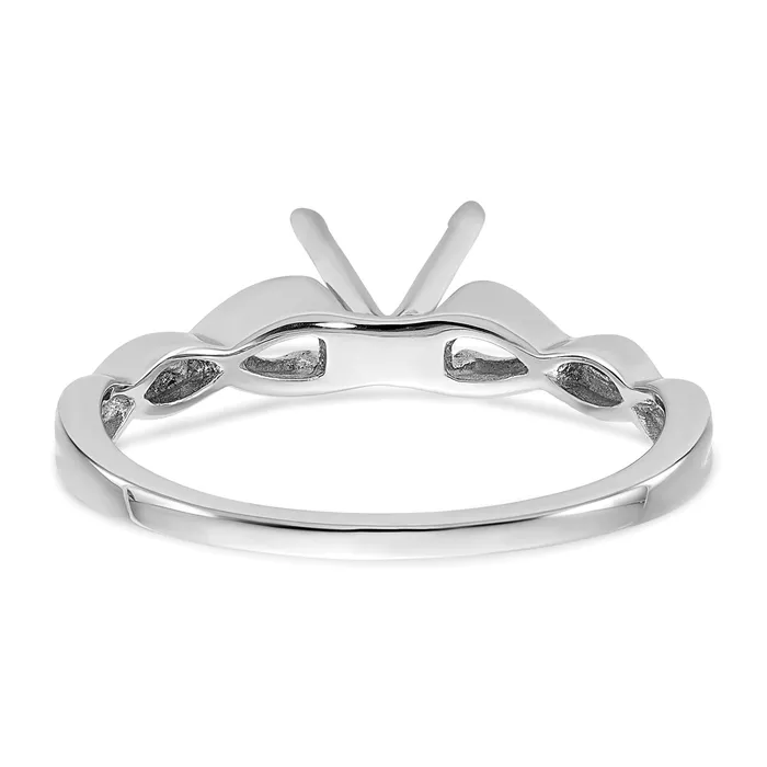 Goldia 125ct CZ Solid Real 14k White Gold Solitaire Engagement Ring Rings