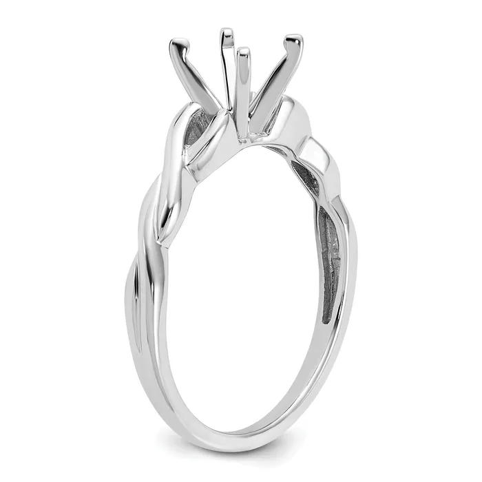 Goldia 125ct CZ Solid Real 14k White Gold Solitaire Engagement Ring Rings