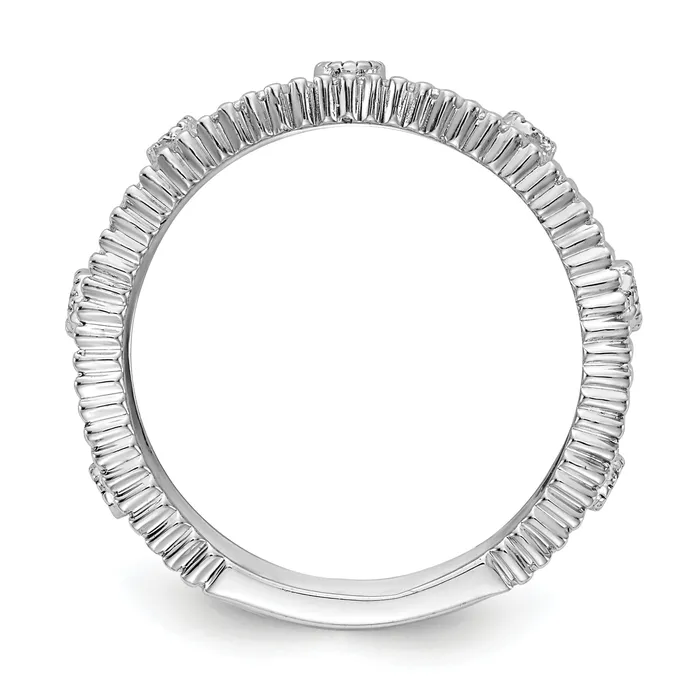 Goldia 14k White Gold 14 Ct Lab Grown Diamond VSSI G Fashion Band Ring Rings