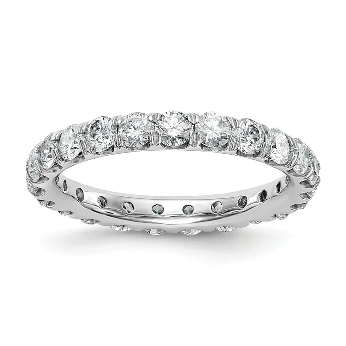 Goldia 14k White Gold 2 Ct Lab Grown Diamond VSSI G Shared Prong Eternity Band Ring Rings Goldia 14k White Gold 2 Ct Lab Grown Diamond VSSI G Shared Prong Eternity Band Ring Rings