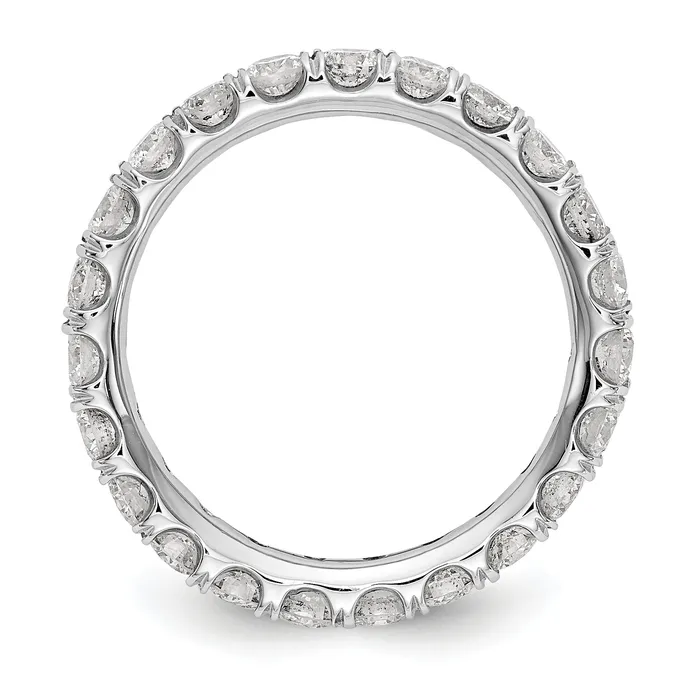 Goldia 14k White Gold 2 Ct Lab Grown Diamond VSSI G Shared Prong Eternity Band Ring Rings