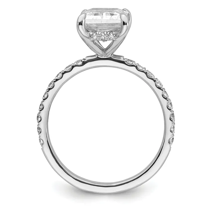 Goldia 14K White Gold Lab Grown Diamond VSSI FGH Flair Radiant Comp Engagement Ring Rings