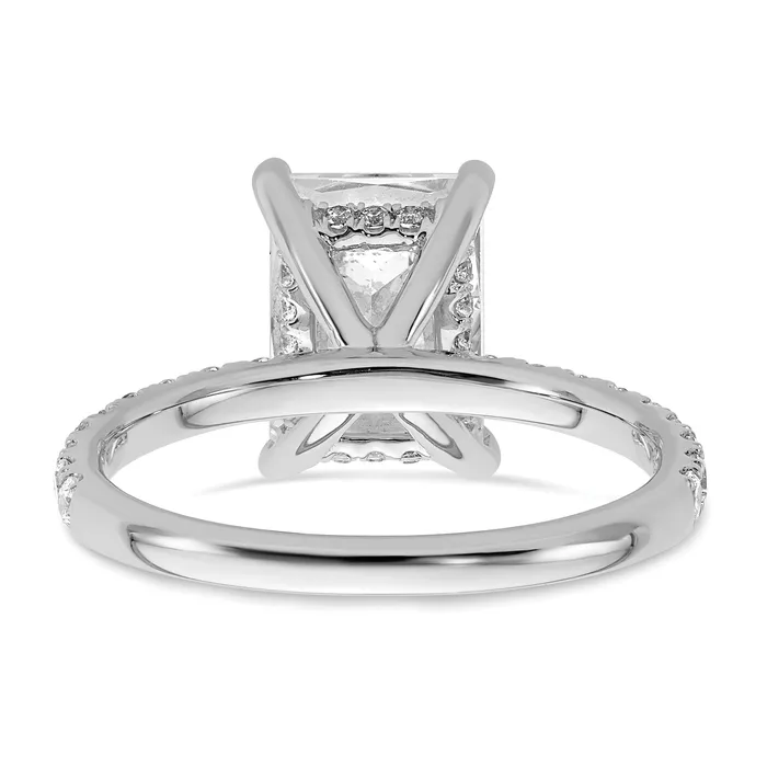 Goldia 14K White Gold Lab Grown Diamond VSSI FGH Flair Radiant Comp Engagement Ring Rings
