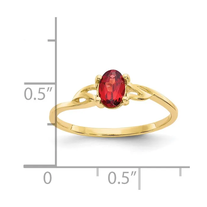 Goldia 14K Yellow Gold Garnet Birthstone Ring Rings