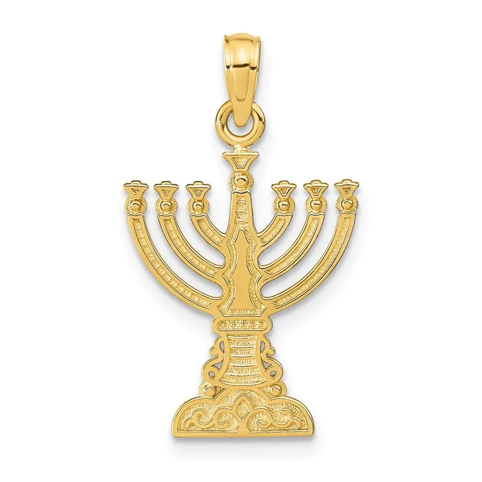 Goldia 14k Yellow Gold Menorah Pendant PreStyled Sets