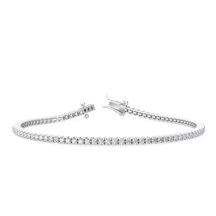 Goldia Bracelets 20 ct tw Classic FourProng Natural Diamond Tennis Bracelet in 14K White Gold Goldia Bracelets 20 ct tw Classic FourProng Natural Diamond Tennis Bracelet in 14K White Gold