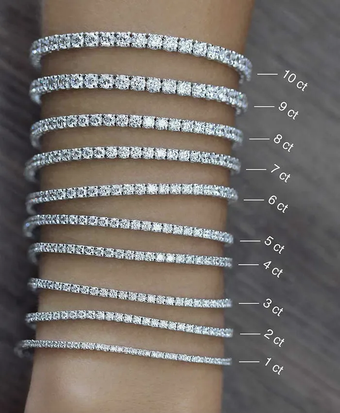 Goldia Bracelets 20 ct tw Classic FourProng Natural Diamond Tennis Bracelet in 14K White Gold