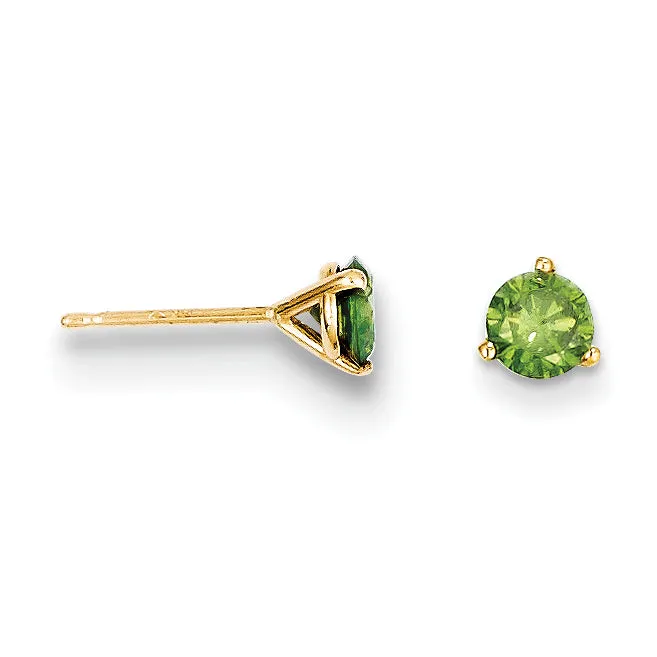 goldiaca Earrings 14k 75ct Green Diamond Stud Earrings