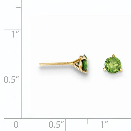 goldiaca Earrings 14k 75ct Green Diamond Stud Earrings