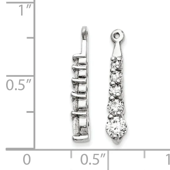 goldiaca Earrings 14k White Gold AA Diamond Earring Jacket
