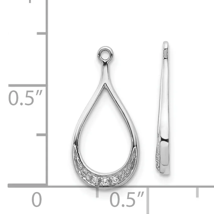 goldiaca Earrings 14K White Gold Diamond Earring Jackets
