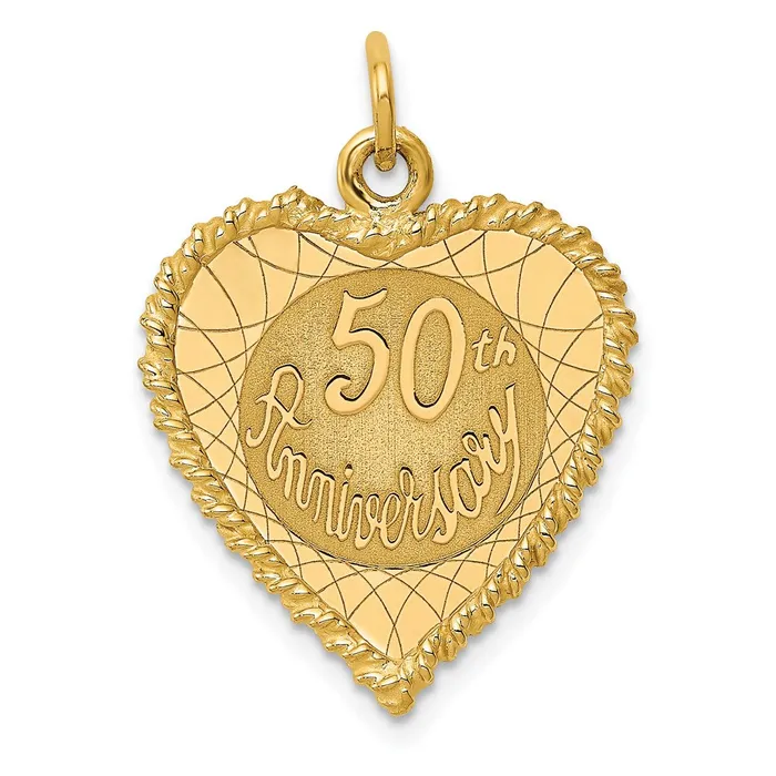 Goldia Charm Necklaces 14k Yellow Gold 50th ANNIVERSARY Charm