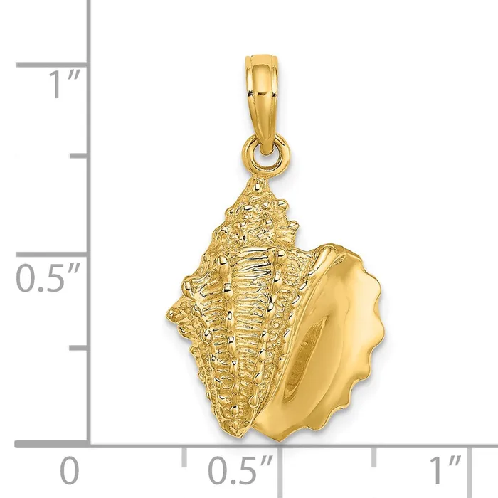 Goldia Charm Necklaces 14k Yellow Gold Conch Shell Charm