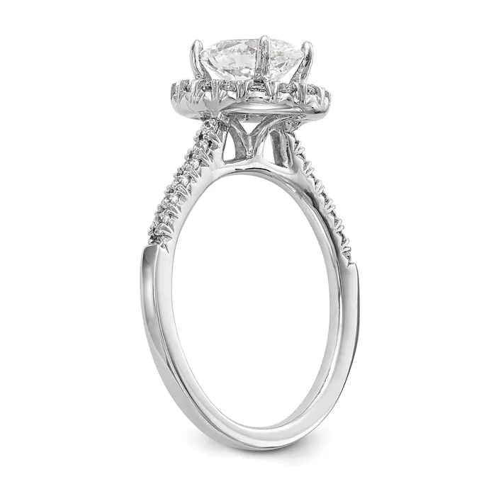 Goldiacom 14kw Oval Halo Simulated Diamond Engagement Ring Rings