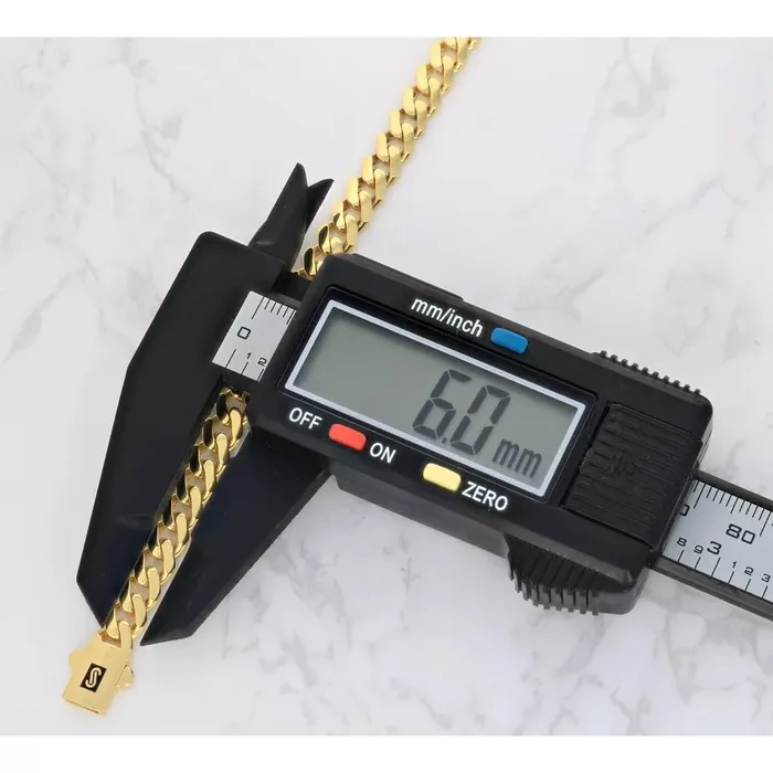 Goldiacom Necklaces 14k Yellow Gold Royal Monaco Miami Cuban Link 6mm Chain Pendant Necklace 30